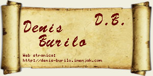Denis Burilo vizit kartica